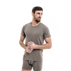 T-shirt manches courtes khaki LOIC HENRY